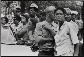 Crowds Wait Along the Funeral Route for Girls Killed at the Sixteenth Street Baptist Church, Birmingham, Alabama