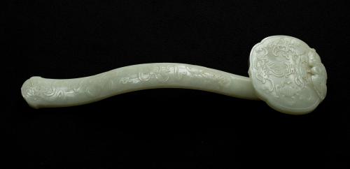 Ruyi Scepter with Auspicious Emblems of "Happiness, Prosperity and Longevity"