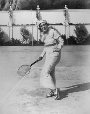 Marion Davies Playing Tennis