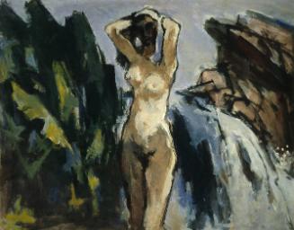 Untitled (Nude Bather by Waterfall)