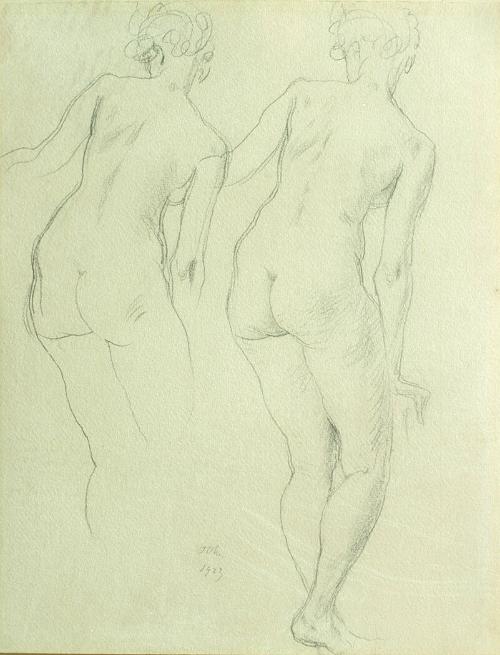 Two Views of a Female Nude