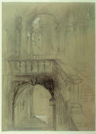 Untitled (interior architectural sketch)