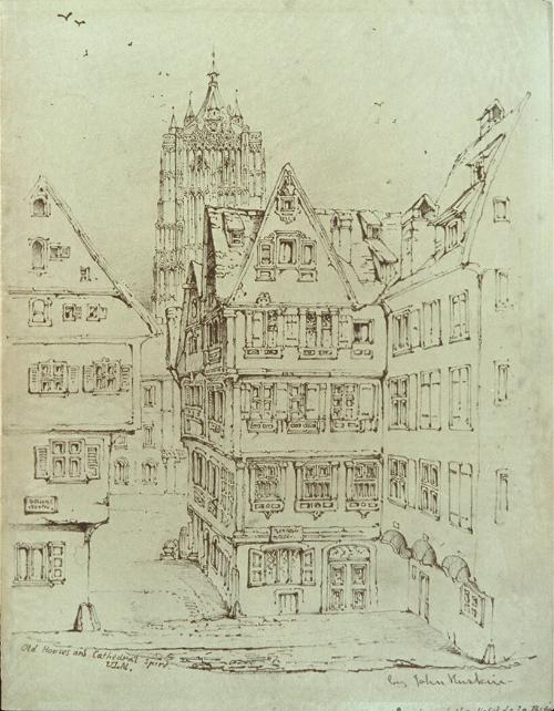 Old Houses and Cathedral Spire, Ulm