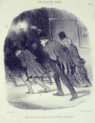 Deux heures du matin, sortie du Théâtre Historique