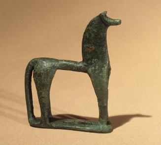 Cauldron attachment in the form of a horse