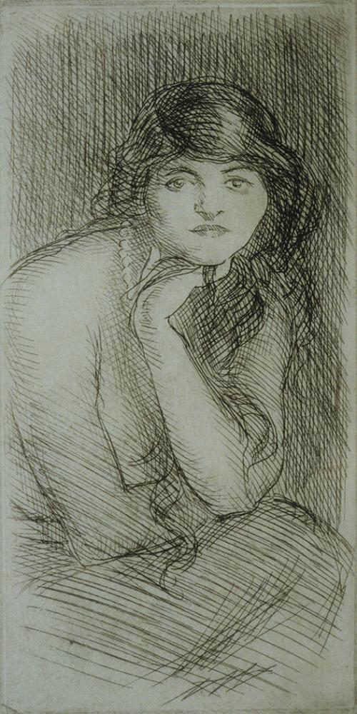 Woman Resting Chin on Hand