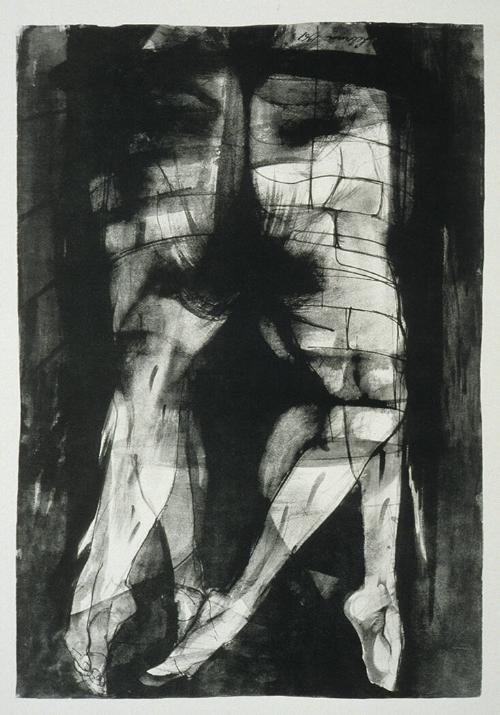 Two Flaming Half-Figures