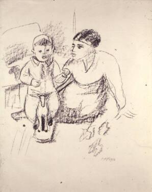 Mother with Child on a Hobby Horse