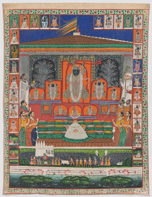 Food Offering to Shrinathji at Annakut (Mountain of Food) Festival