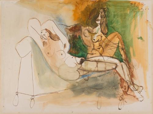 Two Women on a Sofa