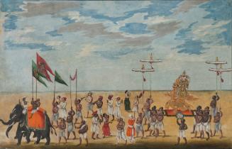 Procession with Image of Vishnu Seated on Garuda