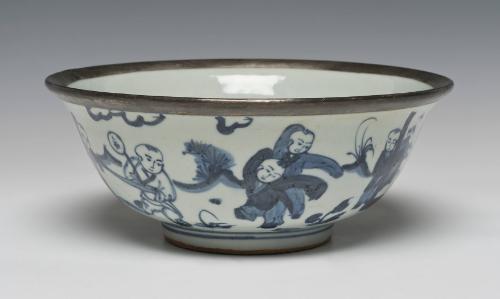 Bowl with Design of Children Playing