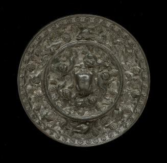 Mirror with Animal, Bird, and Grape Design