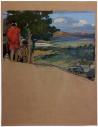 Westward Ho!, Study for Panel #11, Sacramento State Capitol Murals