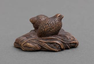 Netsuke: Quail on Millet