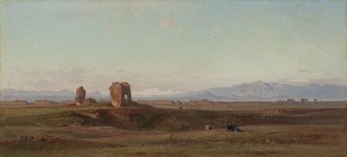 Italian Landscape with Ruins and Cattle