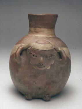 Vessel with figure using tumpline