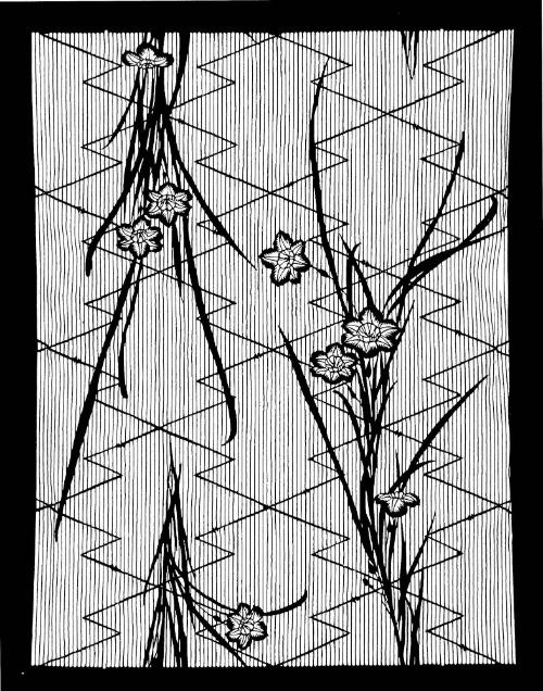 Narcissis and Pine-bark Lozenges on Stripes