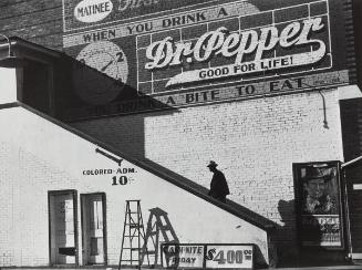 Man Entering Movie Theatre by Side "Colored" Entrance, Belzoni, Mississippi