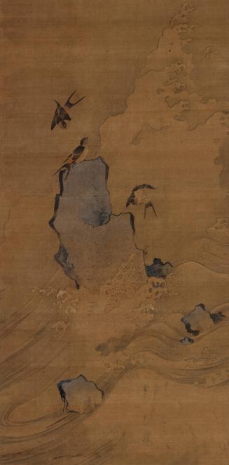 Swallows, Rock, and Waves