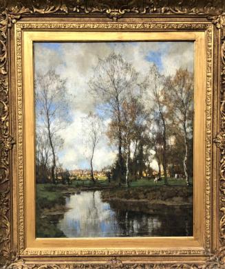 Pastoral Landscape with Stream and Trees