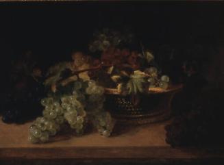 Still Life, Wicker Basket of Mixed Grapes