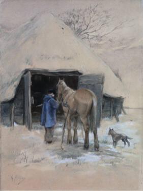 Winter: Farm Boy and Horse
