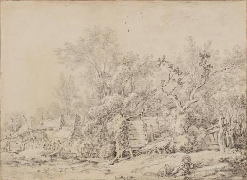 Landscape with a Boy and a Dog