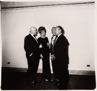 Four people at a gallery opening, N.Y.C. 1968