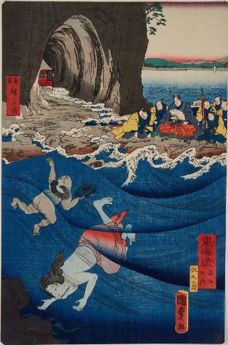 Tokaido, Abalone Divers at Enoshima