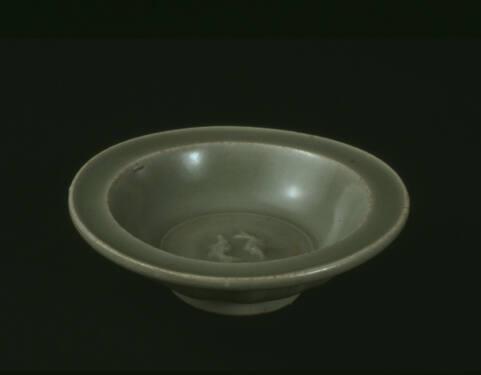 Small Shallow Dish with Molded Twin Fish Design