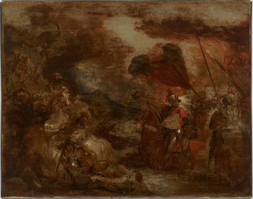 Study for Edward III Forcing the Passage of the Somme