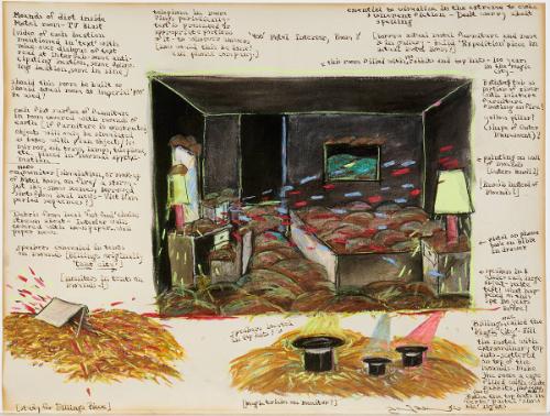 Mounds of Dirt Inside Motel Room (Study for Billings Place)