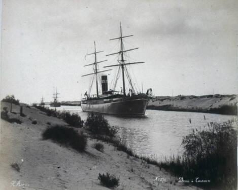Dacca and Coussoum (boat on canal)