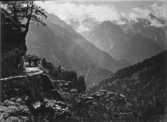 View from the New Road at Pangr-The Great Chini Peaks in the Background