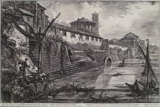 View of the Ancient Substructures Built by Tarquinius Superbus called the Bel Lido, and Like Others, Erected by Marcus Agrippa in the Time of Augustus, When He Had All the Sewers Leading to the Tiber Cleaned [the Cloaca Maxima] (Veduta delle antiche Sostruzioni fatte da Tarquinio Superbo dette il Bel Lido, e come altri erette da Marco Agrippa a tempi di Augusto, in occasione ch’Egli fece ripurgare tutte le Cloache fino al Tevere), from the series "Views of Rome (Vedute di Roma)"