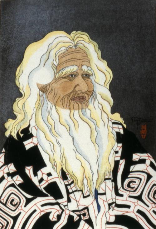 Old Aino Man, Hokkaido, Japan