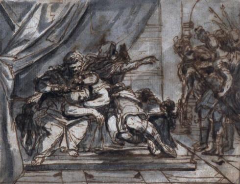 Delilah Cutting Sampson's Hair