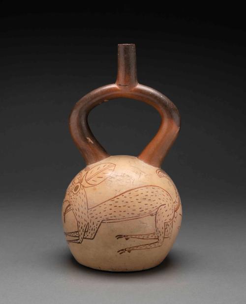 Stirrup fineline vessel with deer design