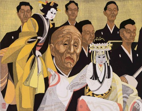 Bunraku Puppeteer Yoshida Bungorō 吉田文五郎(1869-1962) on Stage