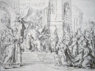 The Queen of Sheba before King Solomon