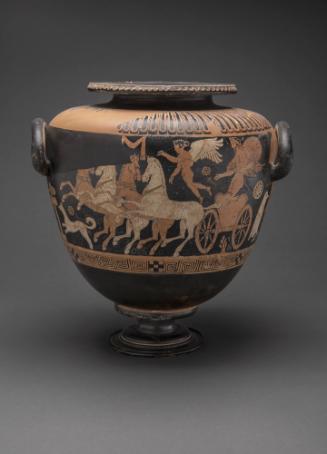 Red-figure stamnos (wine vessel)