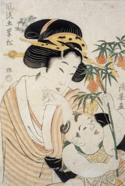 Mother and Child at the Tanabata Festival