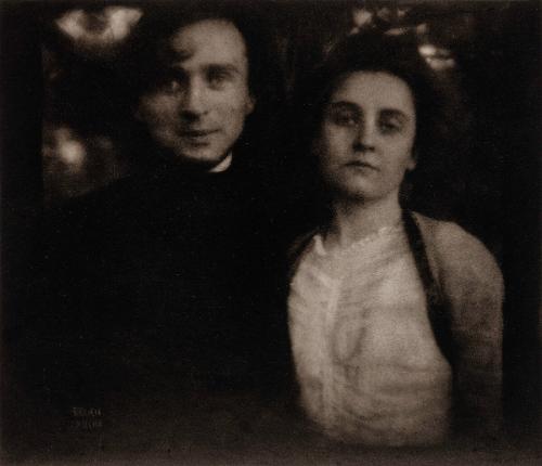 Steichen and Wife Clara on Their Honeymoon, Lake George, New York