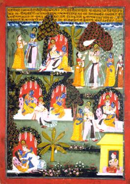 Radha and Krishna Exchanging Roles and Clothing