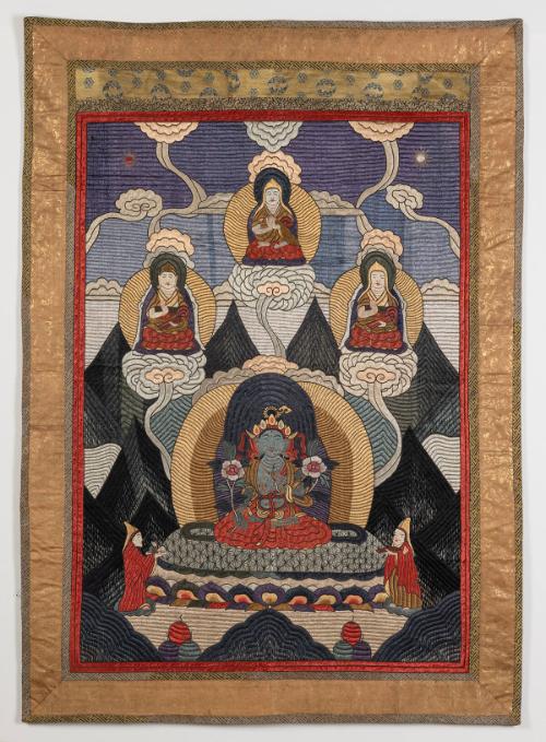 Green Tara with Monks from the Gelukpa Order