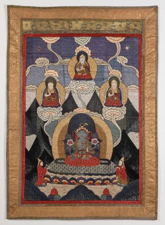 Green Tara with Monks from the Gelukpa Order