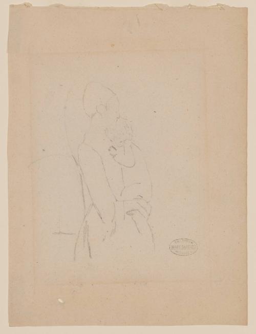 Profile of Mother Holding Child in Her Arms
