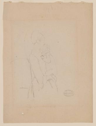 Profile of Mother Holding Child in Her Arms