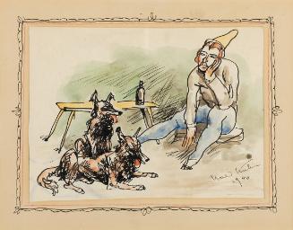 Clown with Dogs